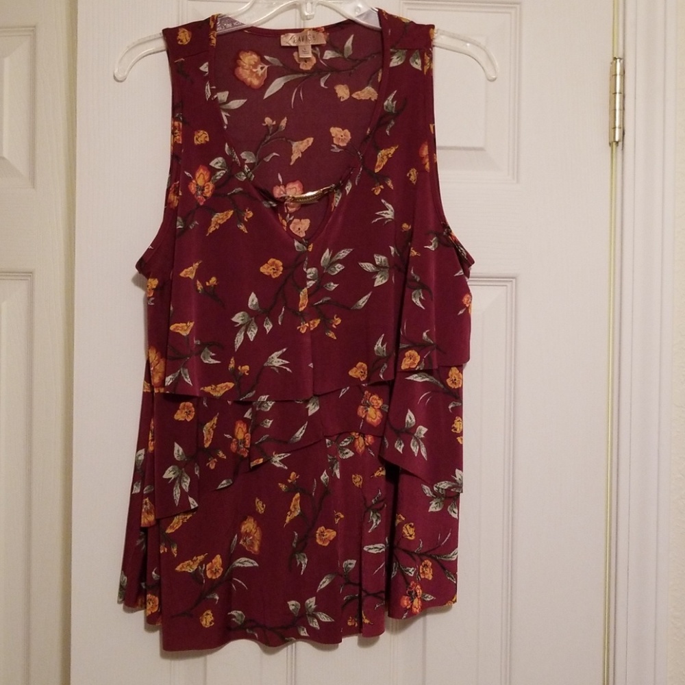 Maroon top